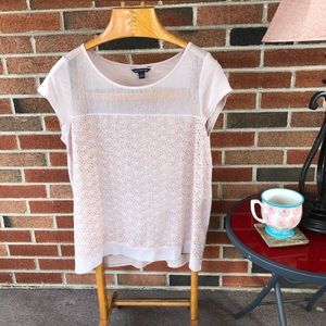 REMOVING TODAY LAST CHANCE - Blush AEO lacy shirt